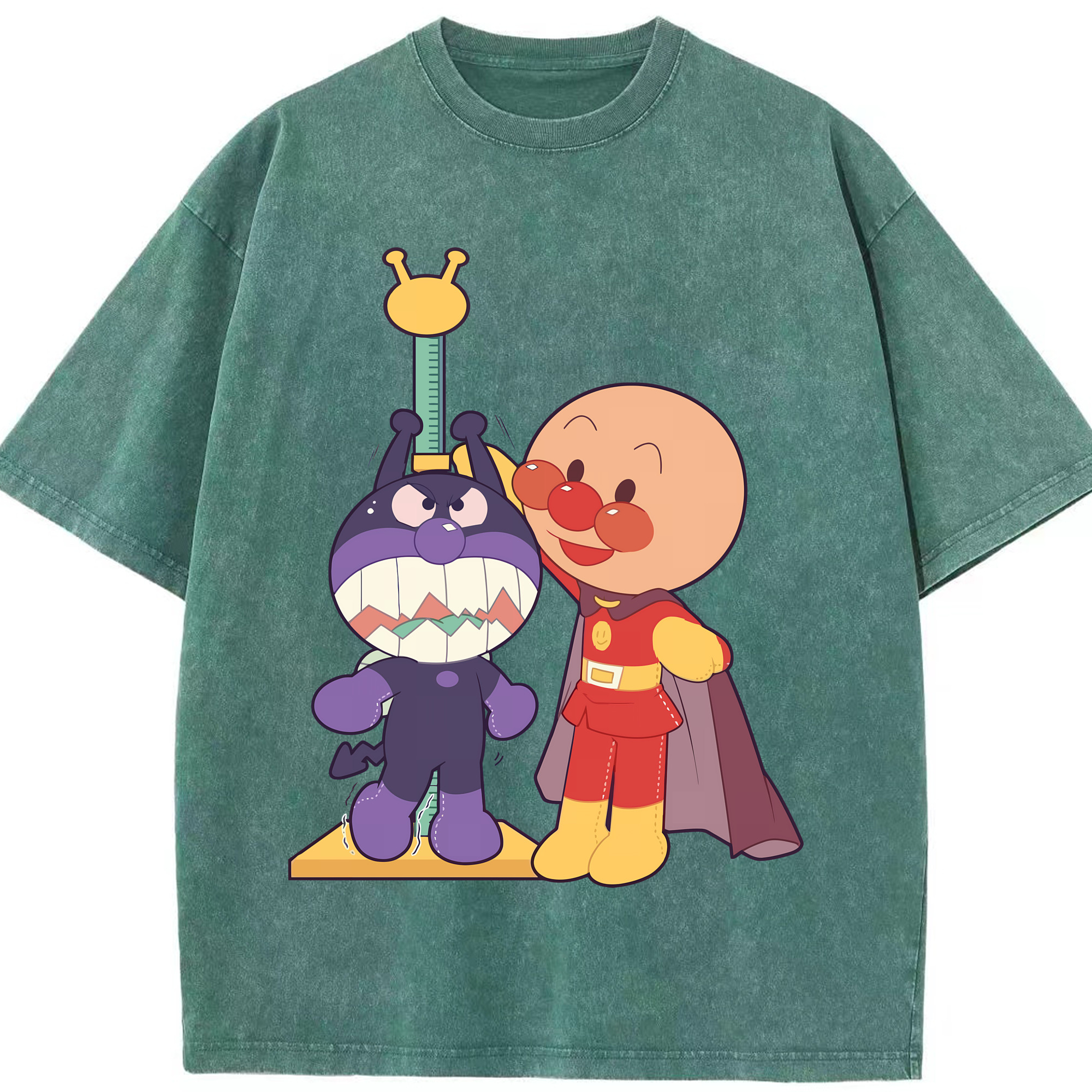 （画像用） アンパンマン Anpanman 綿100% ヴィンテージ風 半袖Tシャツ（フロントプリント）